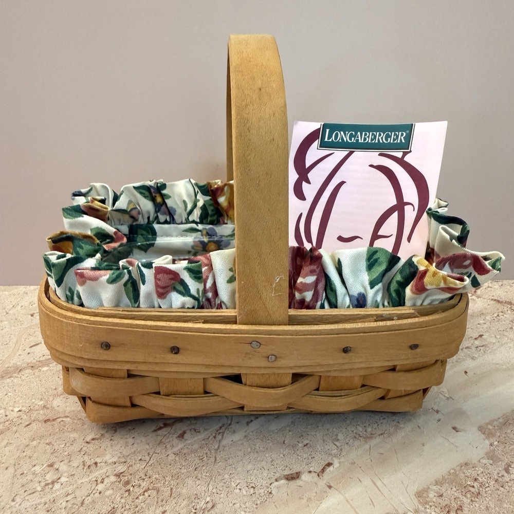 Longaberger 1996 Horizon of Hope Basket with Liner Protector & Papers USA #15911